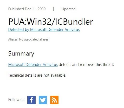 Necesita Antivirus Windows Defender Malware Detalles