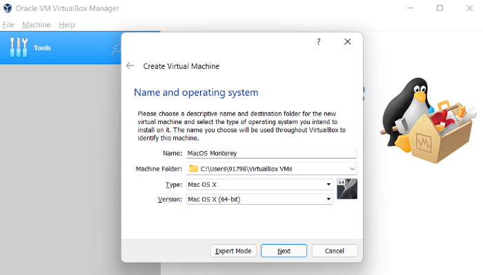 Sistema operativo Macos Virtualbox