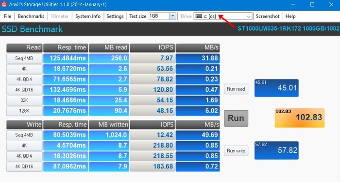 Ssd Vs Sshd Ssd Benchmark Test Anvil Almacenamiento Utilidades Resultado Old Ssd