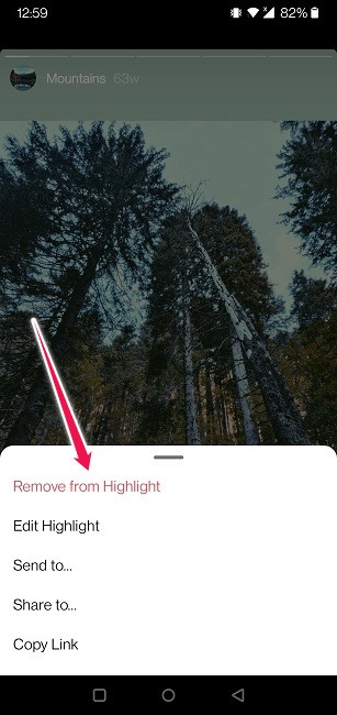 Cómo usar Instagram Highlights Quitar Highlight