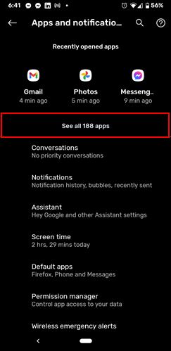 Detener aplicaciones de Android Aplicaciones de fondo Notificaciones Ver todo 1