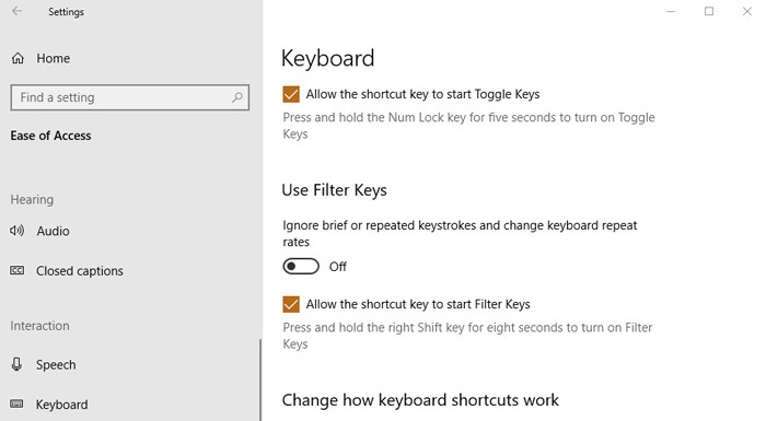 El teclado de la computadora portátil no funciona Reparar las teclas de filtro