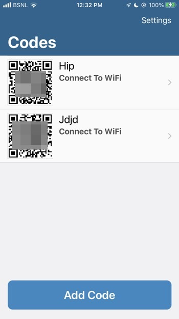 Wi Fi Contraseña Compartir desde Iphone Visual Code Qr