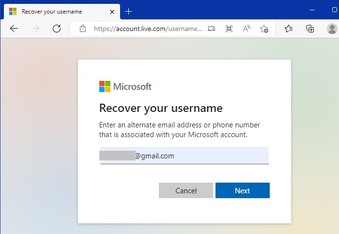 Iniciar sesión en Hotmail Recuperar tu nombre de usuario