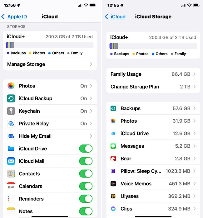 Iphone almacenamiento icloud