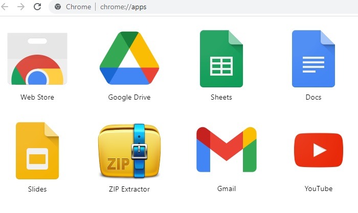 Aplicaciones Zip Rar Google Drive Chrome agregadas