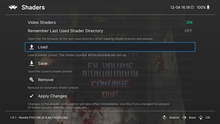 Juega juegos de Ps1 en PC Retroarch Load Shaders