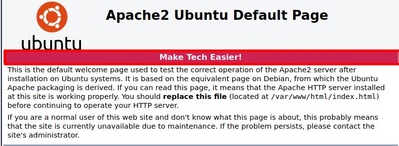 Servidor web Ubuntu Editar predeterminado