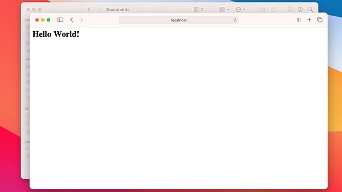 Servidor Web Macos Hola Mundo