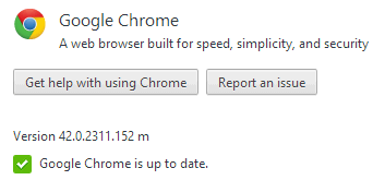 Acerca del canal estable de Chrome.