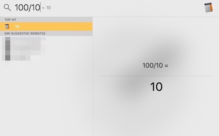 Nueve configuraciones ocultas de Mac Calculadora Spotlight