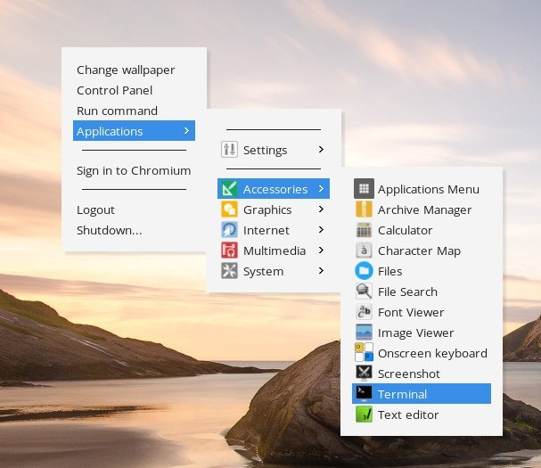 Chromixium-desktop-environment-right-click-menu