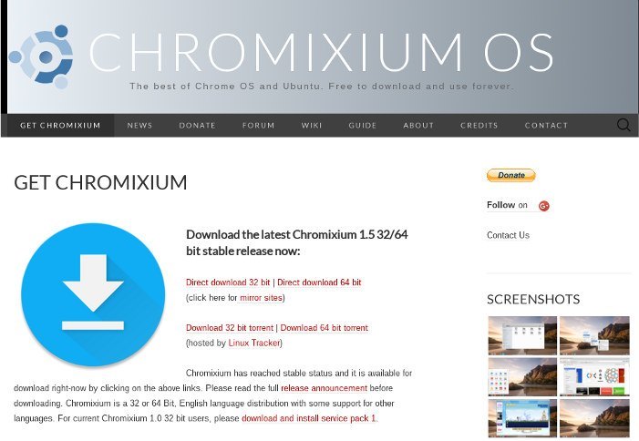 Página de descarga de Chromixium