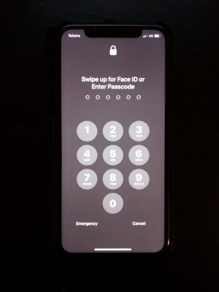 Pantalla de desbloqueo de iOS Faceid que no funciona