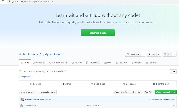 Repositorio creado Github