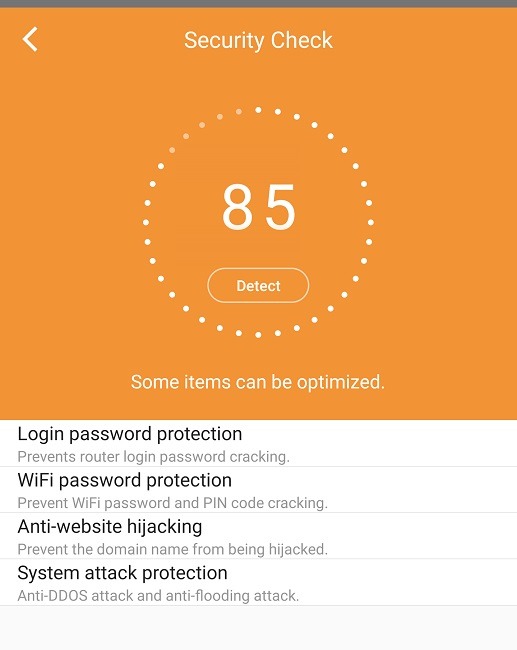 Verificación de seguridad del enrutador Wi-Fi Rock Space Ac2100