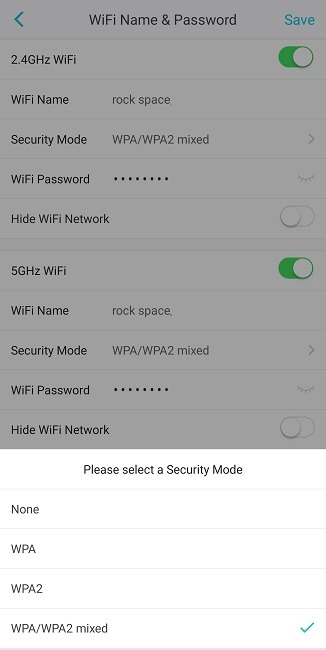 Router Wi-Fi Rock Space Ac2100 Seguridad