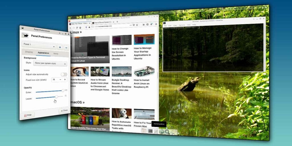 Xfce Transparent Panels Terminal Featured