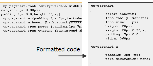 format-css-tool-formatted-stylesheet-code