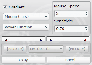 Configuración del eje Qjoypad