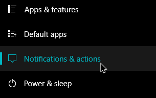 horas de silencio win10 seleccionar notificación y acciones