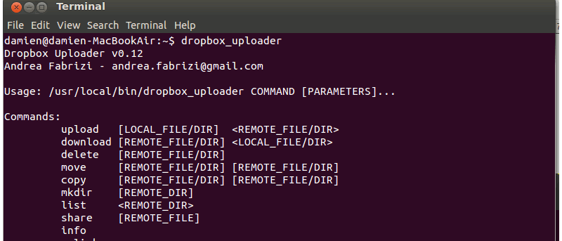 Administre Dropbox en Terminal con Dropbox Uploader