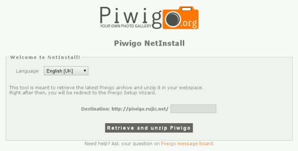 piwigo-netinstall