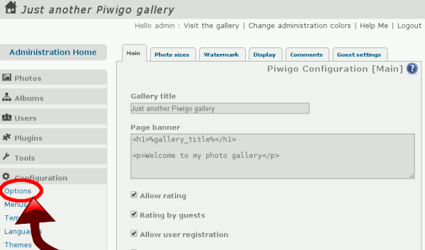 piwigo-configuration-options