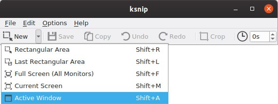 Capturas de pantalla anotadas con tipos de capturas de pantalla de Ksnip