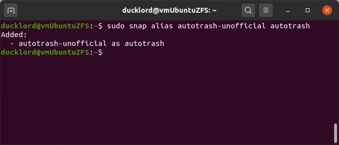 Mantenga Ubuntu limpio con Autotrash Snap Alias