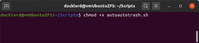 Mantenga Ubuntu limpio con Autotrash Make Script Executable