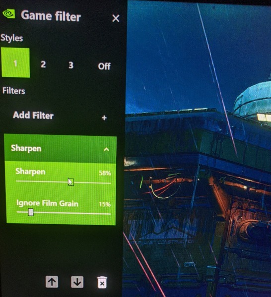 Filtros de juego Nvidia Imagen de superposición de filtro