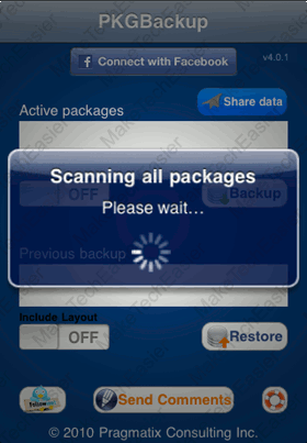 iPhone-PkgBackup-Paquetes de escaneo