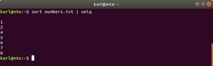 Herramientas de texto Linux Uniq