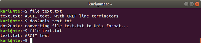 Herramientas de texto Linux Dos2unix