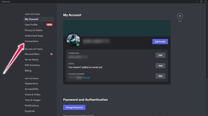 Conecte Spotify a las conexiones de escritorio de Discord