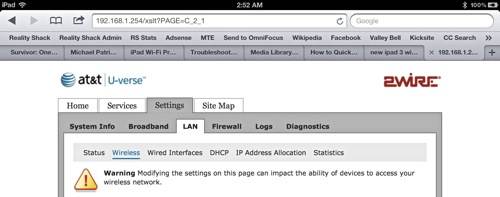 Enrutador WiFi para iPad