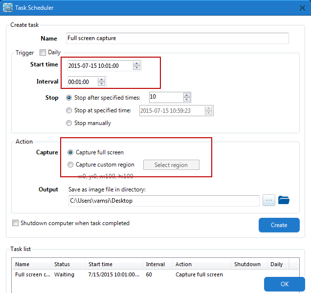 Screen-capture-pro-task-scheduler