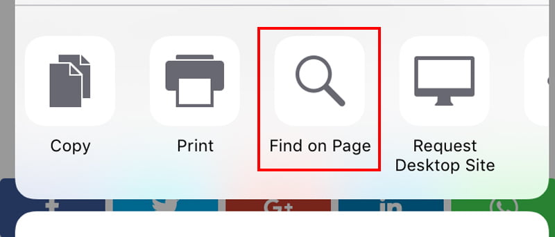 Find A Word on a Web Page Using 'Find on Page' in Safari for iOS 9