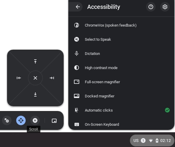 Fydeos Accesibilidad Clics automáticos y otras características