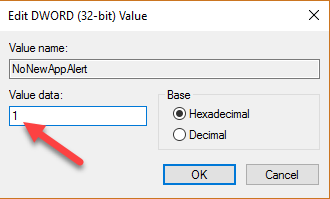 win10-apagar-nueva-aplicación-instalada-notificación-ingresar-valor-datos