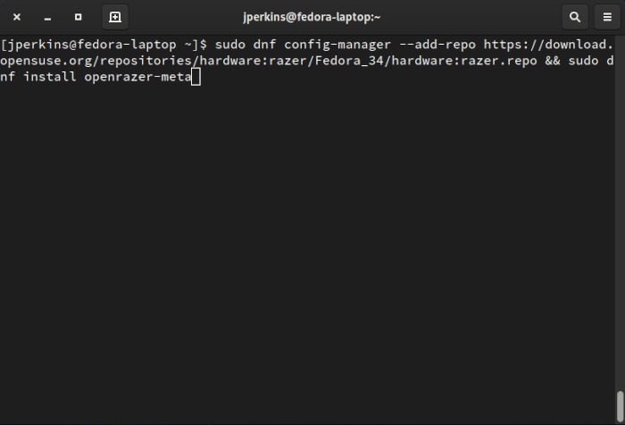 Instalación de Openrazer Linux Fedora