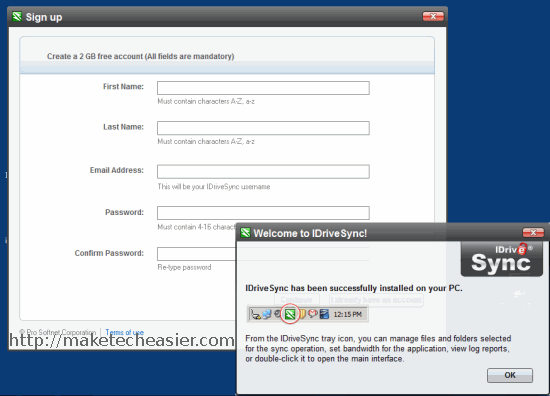 Instalación de IDrivesync completa