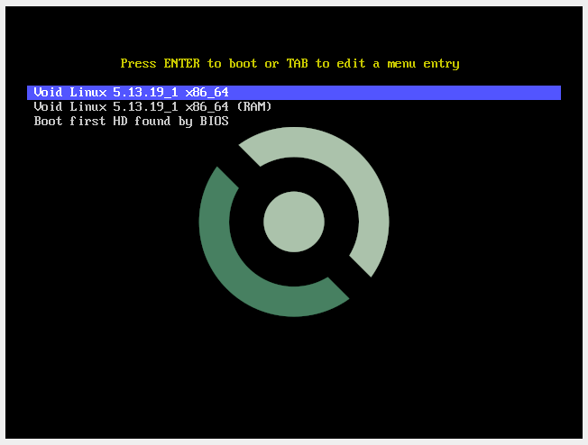 Menú de arranque de Voidlinux 5