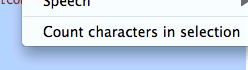 Agregue un conteo de palabras y caracteres a cualquier programa de Mac