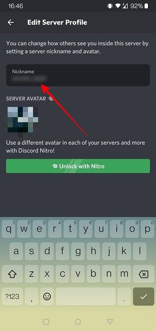 Cambiar nombre de usuario de Discord Móvil Cambiar apodo