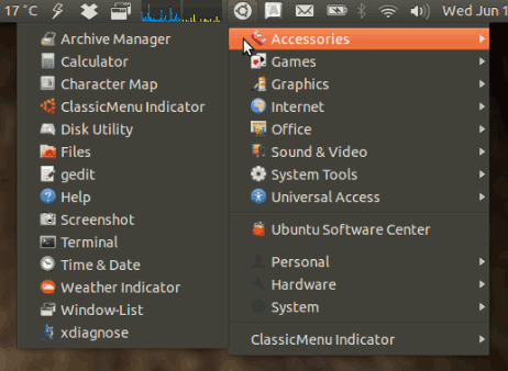 Ubuntu-Applet-Clásico-Menú