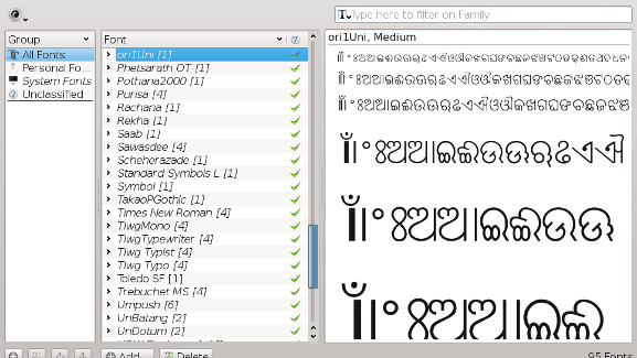 Configuración de fuentes de KDE