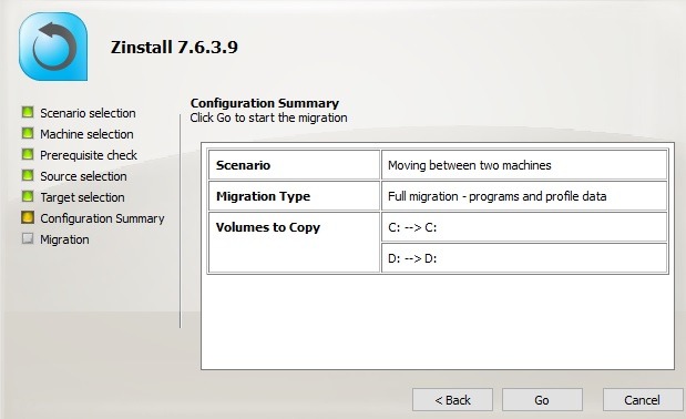 Migración de Zinstall Equipo completo Sourcetransfer