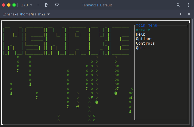 juegos-de-terminal-nsnake